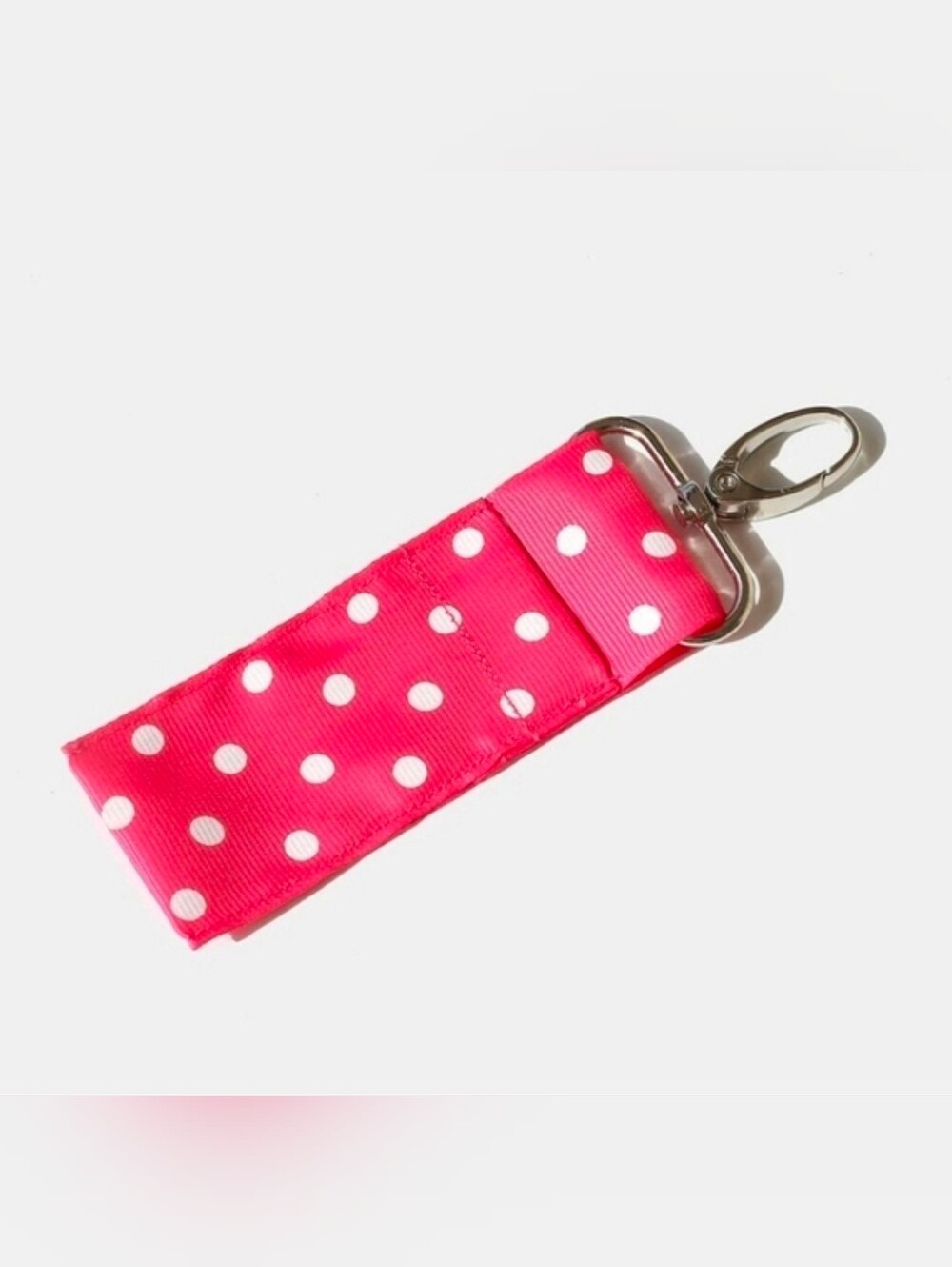 Aa Studio Hot Pink Polka Dot Key & Card Holder Wristlet
